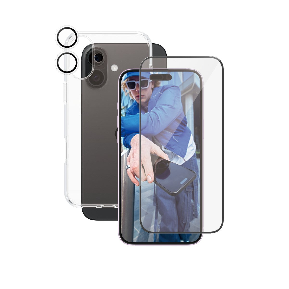 CARE by PanzerGlass® Flagship 3-in-1 Set iPhone 16 Plus